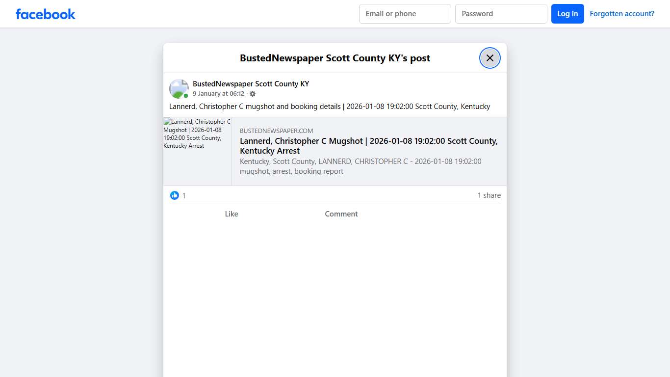 Lannerd, Christopher C... - BustedNewspaper Scott County KY Facebook